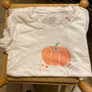 J. Crew t-shirt size XS NwT girls women’s pumpkin